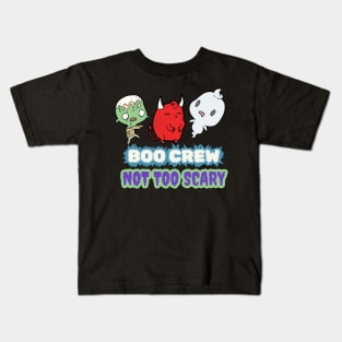 Retro Vintage Halloween. The Little Boo Crew. Not Too Scary Style Kids T-Shirt